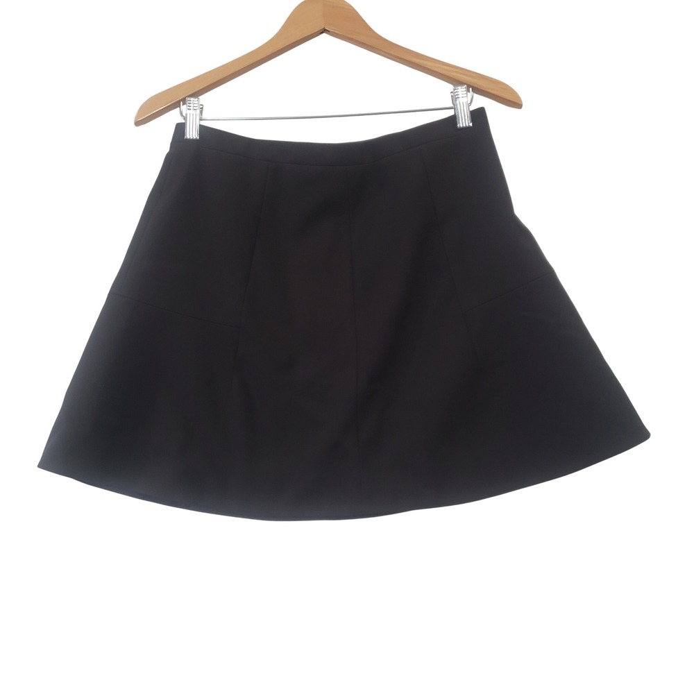 J Crew A Line Mini Skirt 6 Black Professional Minimalist Classic Preppy Office
